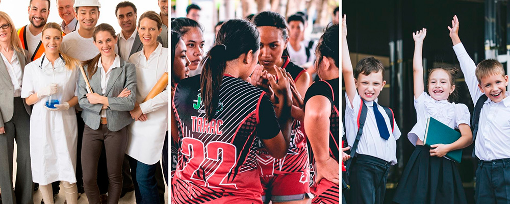Vestuario profesional, equipo femenino, niños de uniforme